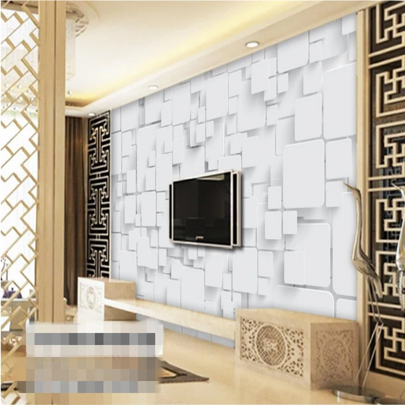 Настенные обои beibehang для стен простые белые 3D наклейки под телевизор стен|wallpaper for