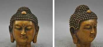 

xd 003428 6 Tibetan Buddhism Bronze Amitabha Shakyamuni Buddha Head Sculpture Statue
