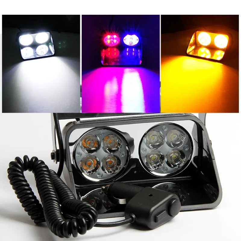 

24W 8 LED Warning light Police Emergency strobe flashing flasher car lamp beacon caution light Hazard fog led light Viper signal
