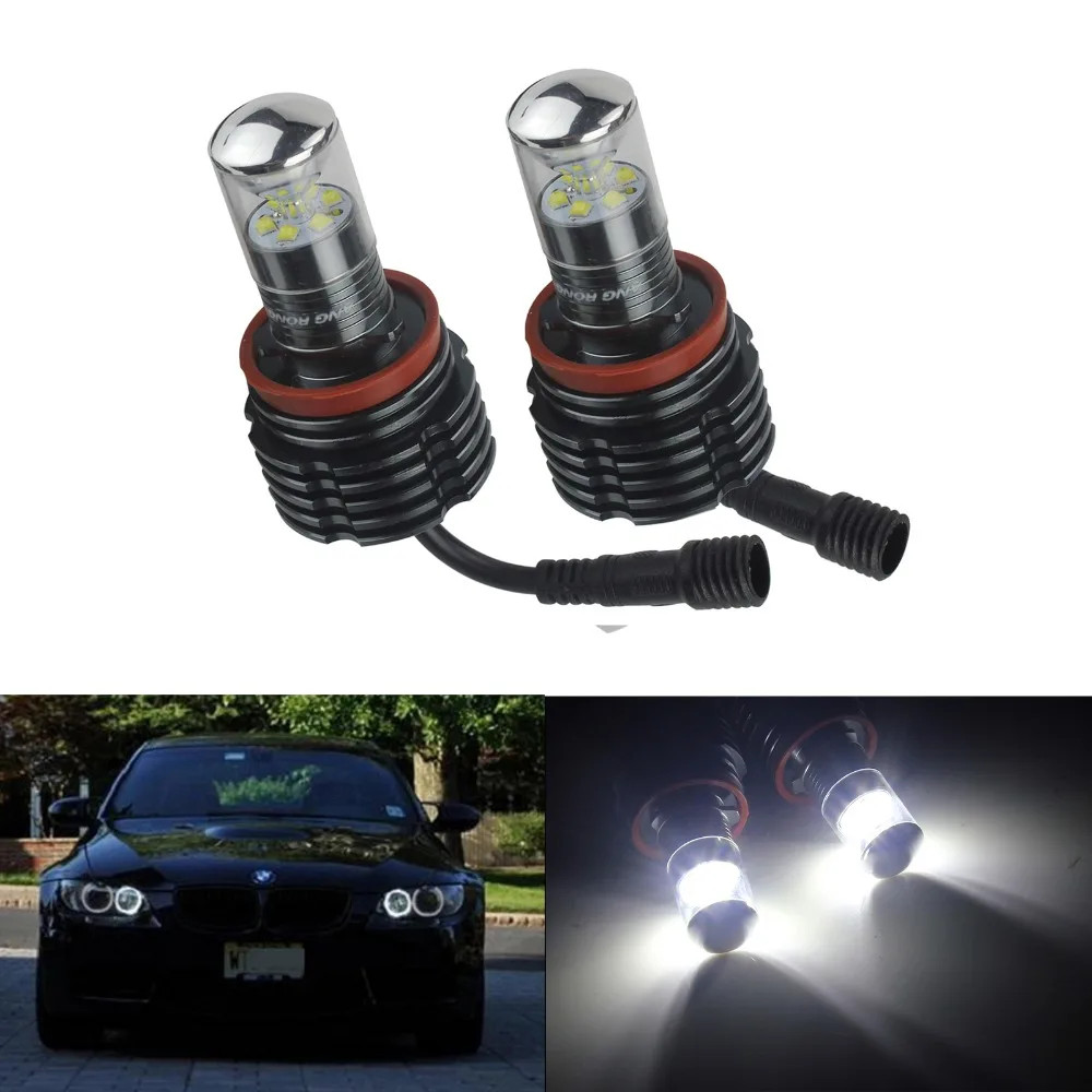 ANGRONG LED 60W Angel Eye Halo Light H8 Bulb For BMW E61 X5 E70 X6 E71