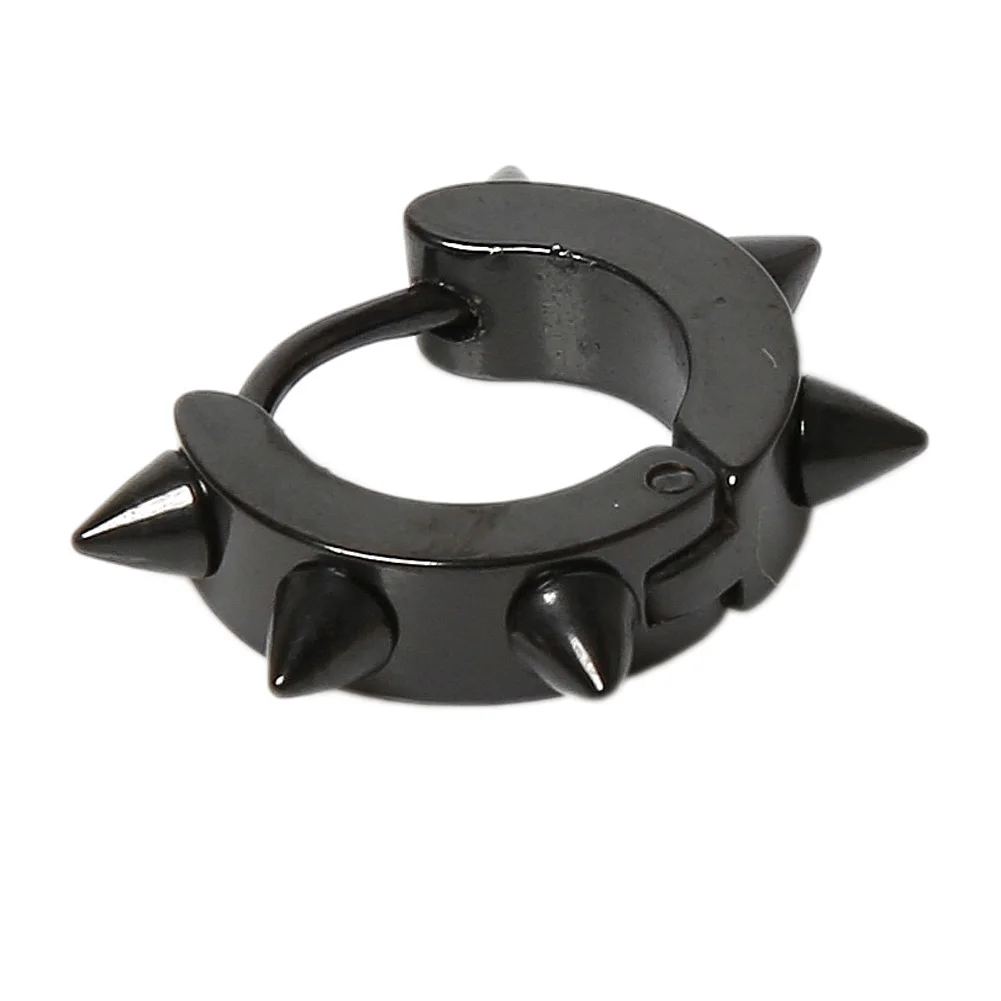 

1Pc fashion Stainless steel Punk Rivet Ear Studs Spike Hoop Piercing Earrings For Women Free Shipping