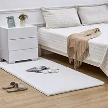 Модный дешевый ковер из искусственного меха кролика для гостиной журнальный столик диван Гладкий минималистичный стиль современный прикроватный ковер для спальни DT-39