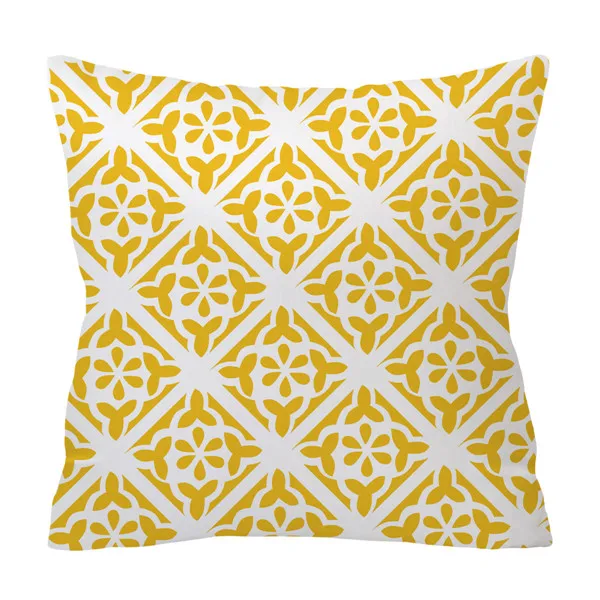 Зеленый желтый геометрический чехол для подушки домашний декор бархатное покрытие для подушки для дивана 45*45 см Декоративные шевронные подушки Чехол Pillowsham - Цвет: H
