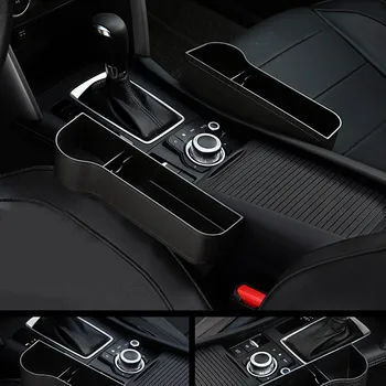 

2Pcs Car Seat Crevice Storage Box Holder Organizer Auto Gap Pocket Stowing Tidying For Phone Pad Card Coin Case Accessories
