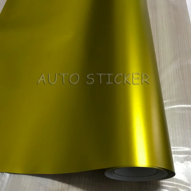 golden matte metallic car wraps car sticker 7