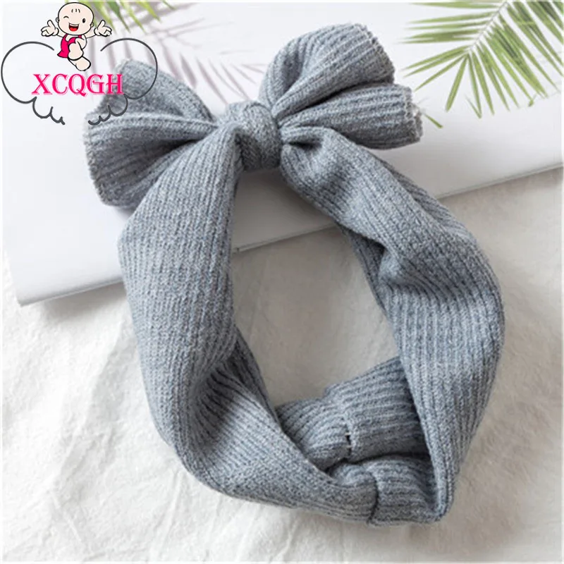 

XCQGH Solid Color Girls Baby Headband Twisted Knotted Elastic Hair Band Hair Band Accessories 5 Colors