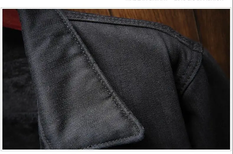 Зимние теплые джинсовые куртки мужские черные утепленные джинсы Caots новые модные мужские толстые зимние куртки большой размер джинсовые