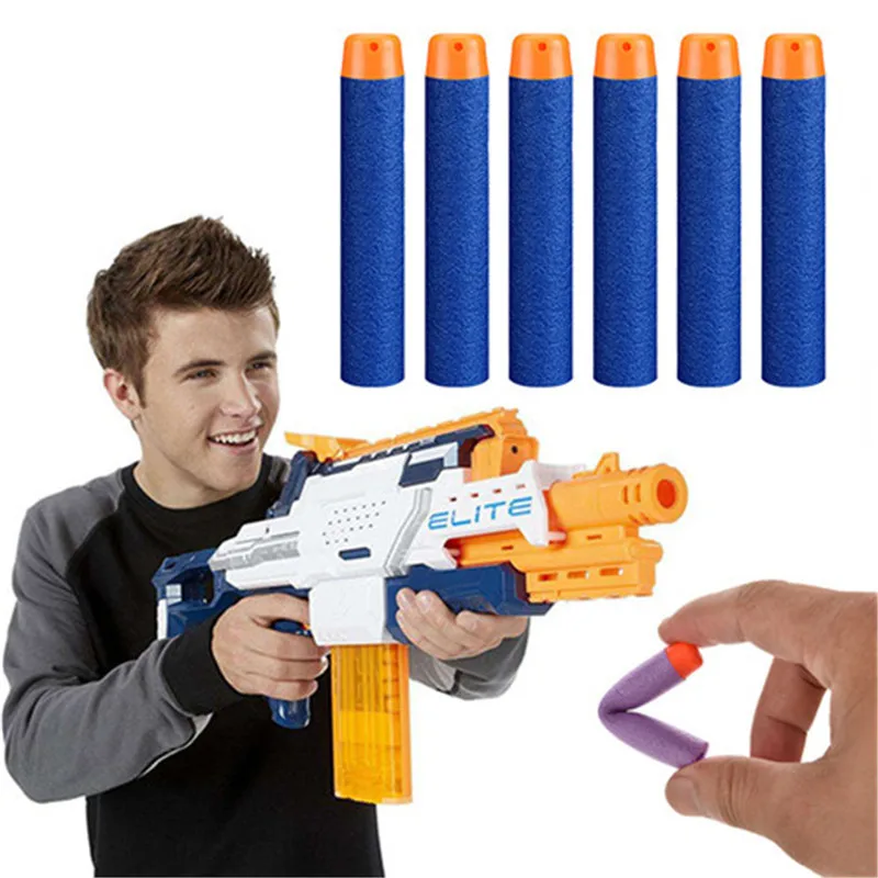

For Nerf Bullets Soft Hollow Hole Head 2.8" Refill Darts Toy Gun Bullets For Nerf Series Blasters Xmas Kid Children Gift