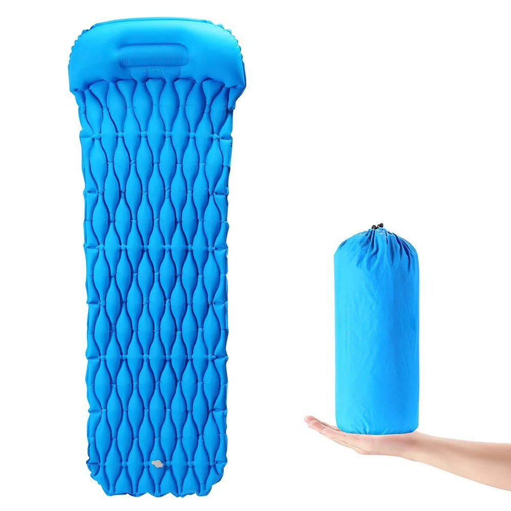 Almofada de Dormir Esteira de Acampamento com Travesseiro Colchão de ar Cobertor ao ar Inflável Almofada Livre Sofás Acampamento Cama Espuma Ses0048 4 High Quality Esporte e Lazer
