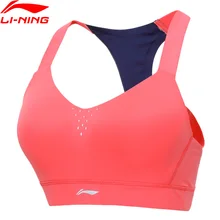 Li-Ning, женские спортивные бюстгальтеры для бега, дышащие, поддерживающие эластичность, 79% полиэстер, 21% спандекс, подкладка, спортивный бюстгальтер, AUBP012 WBJ199