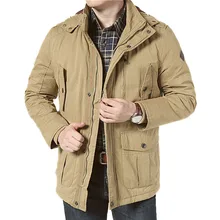 Брендовая Зимняя парка, Мужская Толстая теплая куртка, пальто, мужская куртка с капюшоном и воротником в стиле милитари, мужская куртка с несколькими карманами, Chaqueta Hombre M-3XL