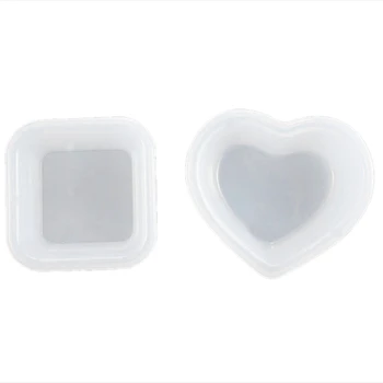 

2Pc Heart Square Plate Bowl Jewelry Mold Silicone Handcrafted Jewelry Tools Accessories