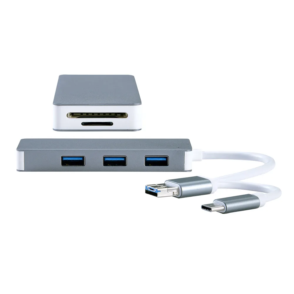 USB 3,1 Тип-C/Micro USB/USB 3,0 до 3 х USB концентратор USB и SD/устройство для считывания с tf-карт комбо MS/SD/M2/чтение карт TF компактный размер для переноски