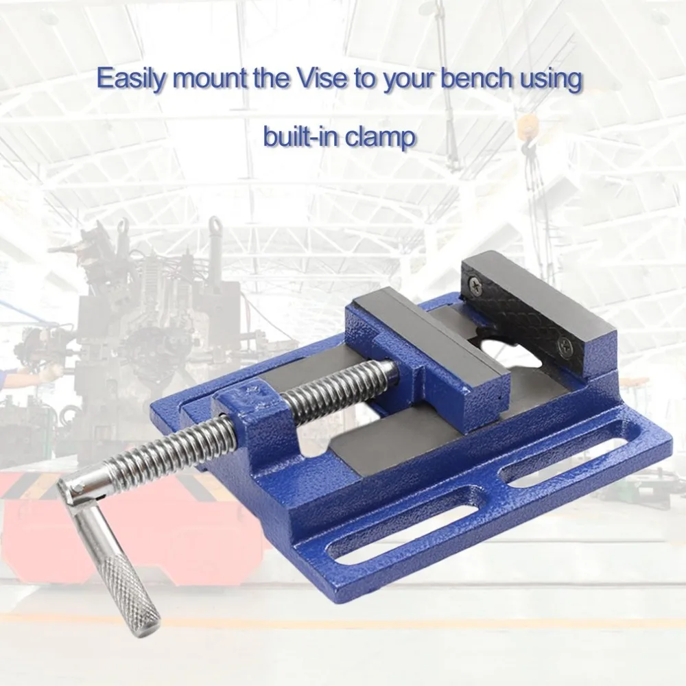

High Precision Clamp-on Table Flat Bench Vise Milling Machine Bench Drill Vise Aluminum Alloy Firmly Hand Tools