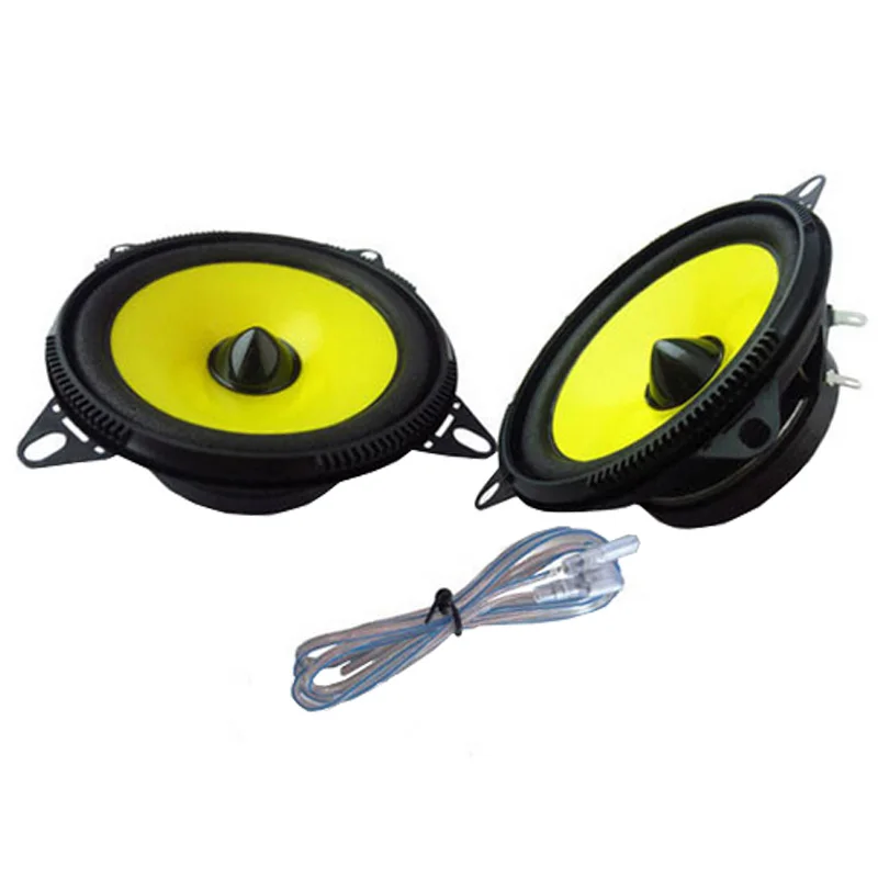

Great sound Yellow 4 inch car speaker Quality super good car horn full range speaker 2x60W for all cars audio stereo speaker