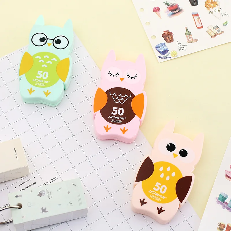

Creative Novelty Animal Owl Correction Tape Stationery Kawaii Korean Corrector Papeleria Student Gift School Supplies