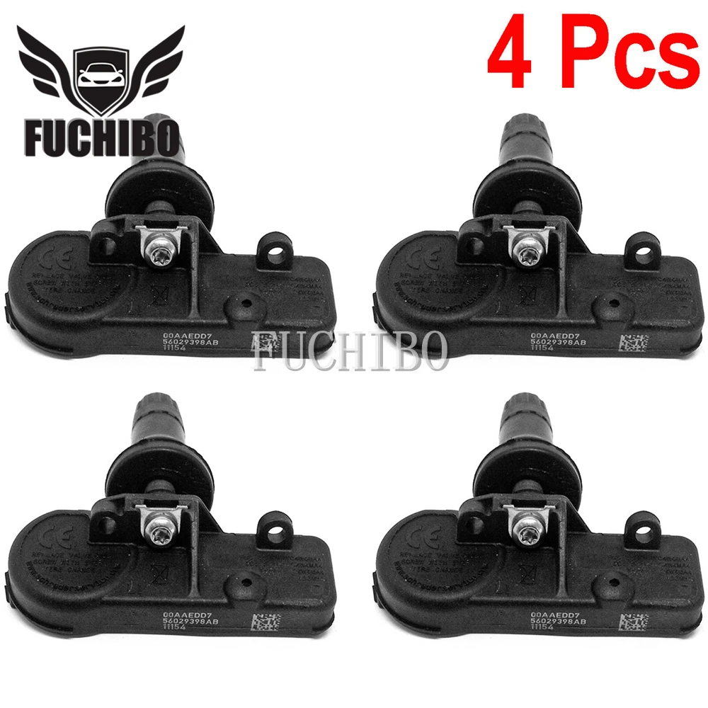 FUCHIBO 4 шт. датчик TMPS для V-W CHRYSLER FIAT джип Dodge Mitsubishi Lancer Outlander 56029398AB давления в шинах |