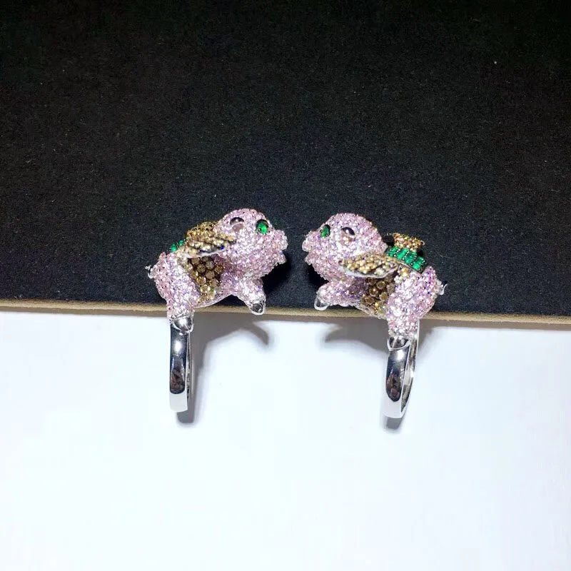 Anillos Qi Xuan_Trendy Jewelry_Pink Flying Pig элегантные женские кольца_ S925 Твердые серебряные модные кольца_ производитель прямые продажи