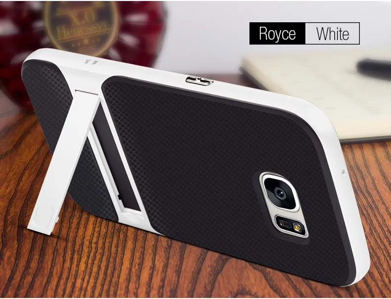 Híbrido para Samsung Capa de Silicone 360 de Proteção Brand Novidades Case Galaxy 3d Kickstand 5.1 Tpu pc Integral Samsungs7 Galaxys7 Funda s7 19 Cheap Bolsas de telefone