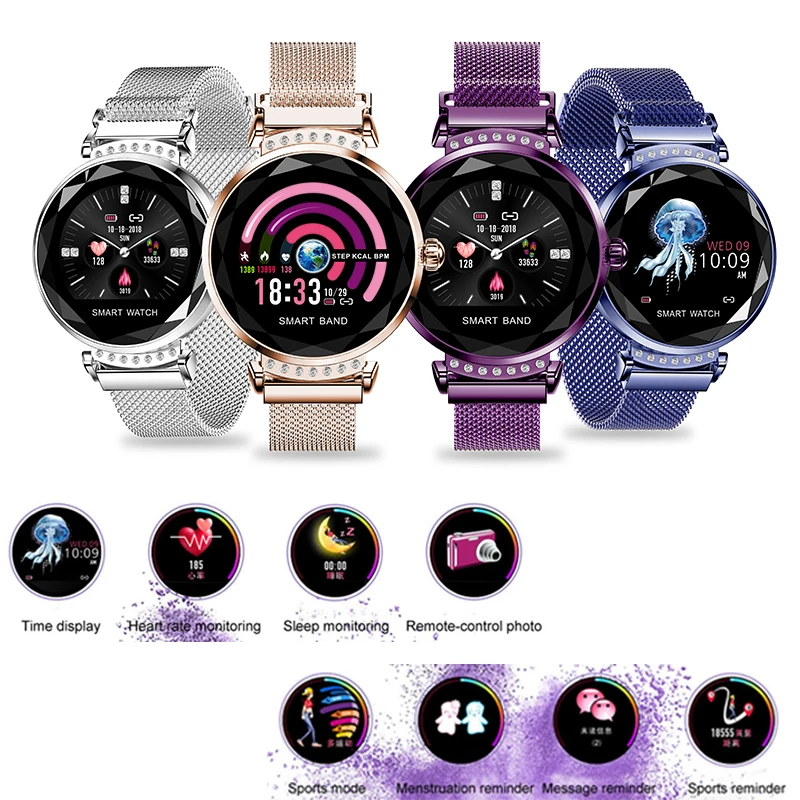 

H2 Luxury Gift Smart Watch Women Waterproof Smartwatch Heart Rate Blood Pressure Monitor Fitness Tracker H1 for Xiaomi Iphone