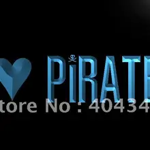 LK624-я люблю Пираты дома Дисплей комнаты светодиодный неоновый свет знак домашнего декора ремесла