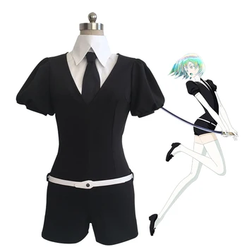 

Land of the Lustrous All member Diamond cosplay costume & Short White Mixed Color Synthetic Hair for women