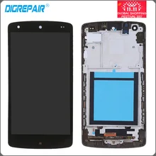 For LG Google Nexus 5 D820 D821 LCD Display Touch Screen Digitizer with Bezel Frame Full Assembly Replacement Free Shipping