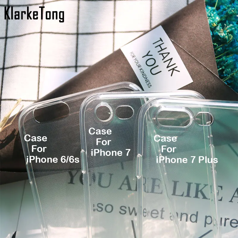 Custom Design DIY Transparente Silicone Case Cover For iPhone 6 6s 5 5s SE 7 6plus 8 X Customized Printing Cell Phone Case