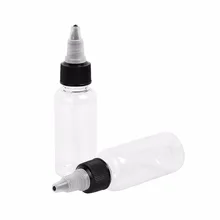 10 шт./лот 30 мл закручивающаяся пластиковая крышка пустые чернила для татуировки пигмент прозрачная бутылка Татуировка поставка не спрей аксессуары для татуировки