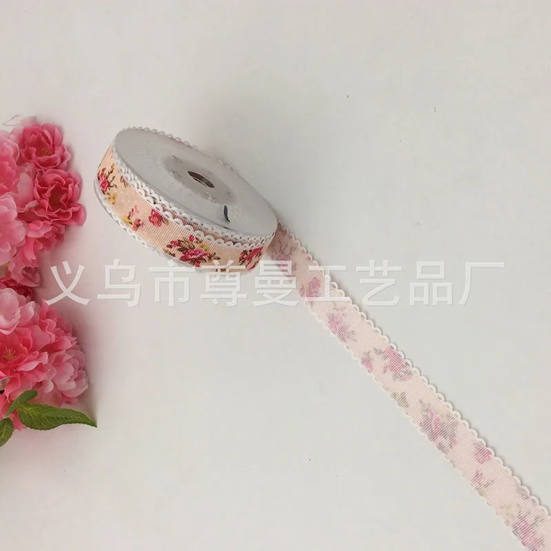 

Fashion Polyester Ultrasonic Webbing Ribbon Embossed Belt Cake Box Line Bandwidth 2.5cm * 20 Yards Crafts Sideband Material