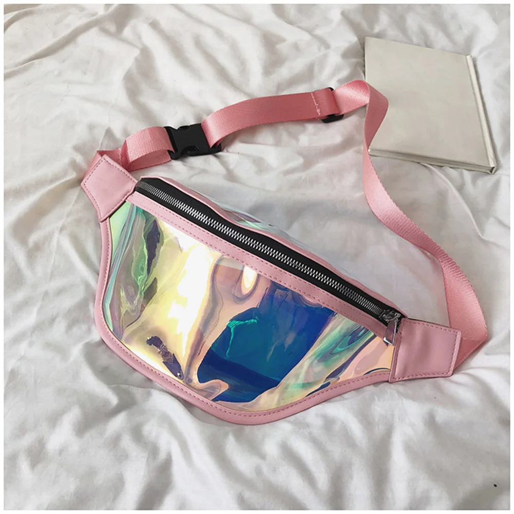 1 шт., твердая Лазерная поясная сумка, модная поясная сумка, новая летняя Водонепроницаемая прозрачная розовая поясная сумка в стиле панк