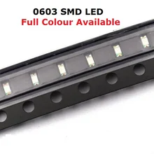 100 шт. 0603 светодиодный светодиод синего, красного, желтого, зеленого цвета, теплый белый, фиолетовый, оранжевый SMD светодиод высокого качества