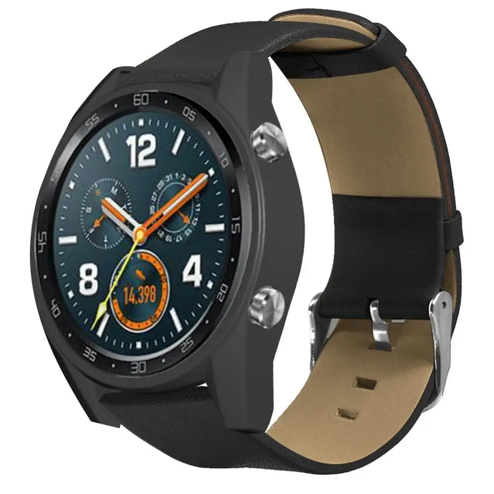 Роскошный кожаный ремешок для часов Huawei Watch GT/Watch GT Active 46 мм/Honor Magic Bands стильный