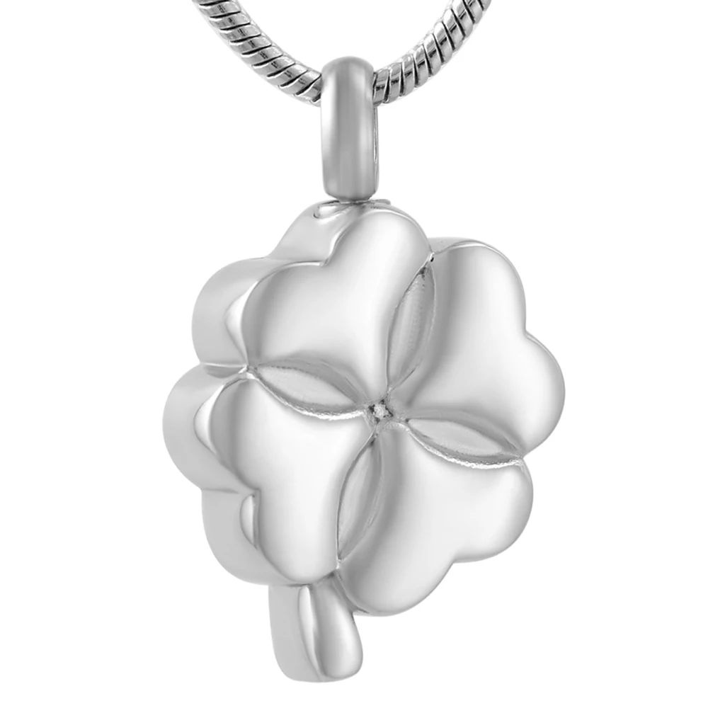 IJD9557 Wholesale Women Man Stainless Steel Flower Shape Suspension Cremation Jewelry Pendant Necklace Free Shipping