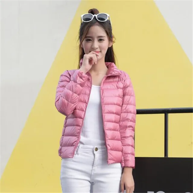 2016 winter 90% white duck padding short down jacket women's Ultra light weight coat female outerwear colorful plus size S-3XL