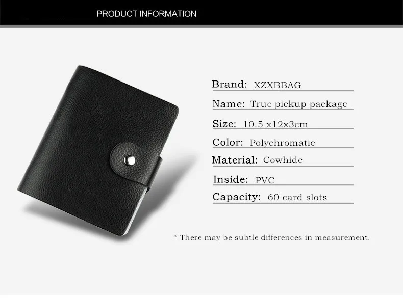 Xzxbbag Пояса из натуральной кожи большой Ёмкость Card ID Держатели Дело унисекс кредитные карты сумка 60 Слоты HASP банковской карты для Для мужчин