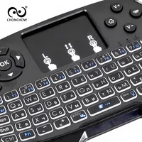 מחשב נייד מקלדת עם תאורה אחורית 2.4GHz Wireless Mouse Touchpad כף יד שלט רחוק 4 צבעים תאורה אחורית עבור אנדרואיד טלוויזיה BOX Smart TV מחשב נייד (5)