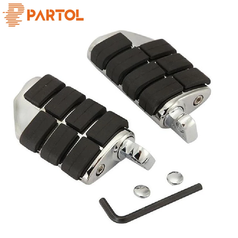 Buy Partol Chrome Universal Metal Motorcycle Foot Pegs