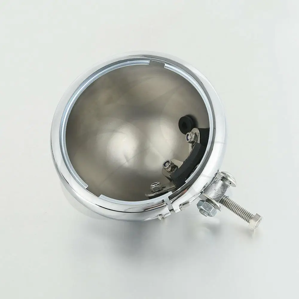 Корпус для фар 5 75 &quot5 3/4&quot с монтажным блоком Harley Dyna Street Bob Fat FXDB FXDF Black/Chrome|Накладки
