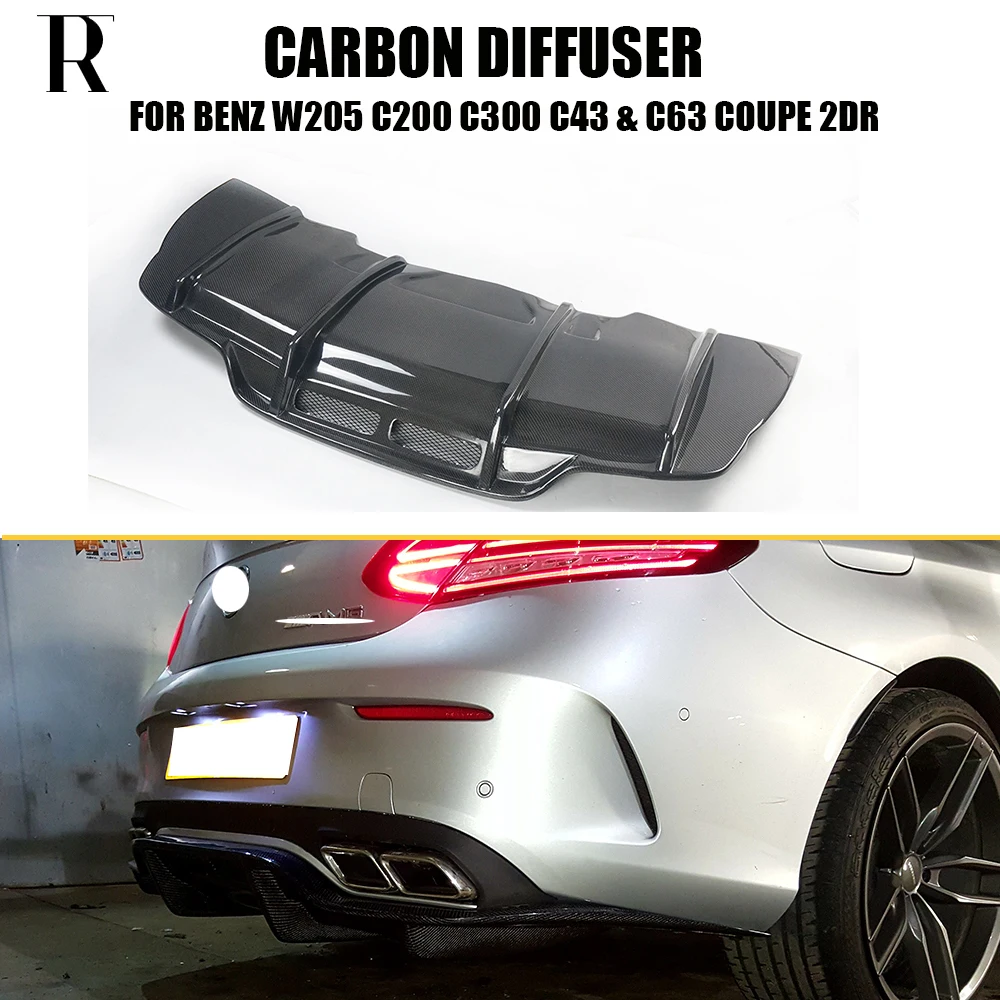 C63 PSM стиль углеродное волокно фотосессия для Benz W205 C205 C63s AMG Coupe 2 Door Only 2015 2022|rear bumper