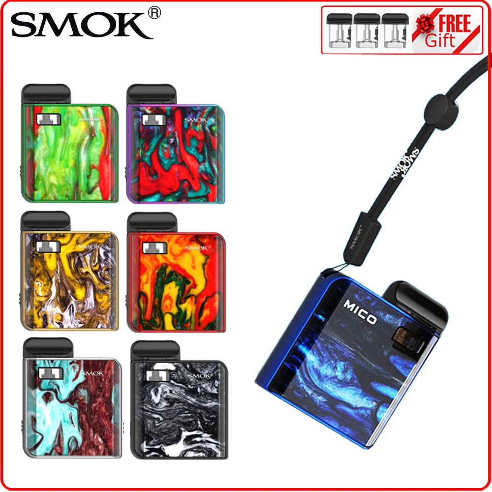 

NEW! Original SMOK Mico Kit Lighter Shape 700mAh Battery Ectronic Cigarette Anti-Leaking Mini Vape Pen Pod Coil VS NORD JC01 KIT