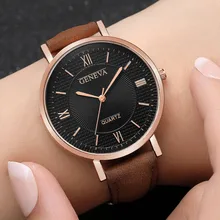 Новая мода Montre Femme Kadin Saat женские часы GENEVA часы кожаные кварцевые женские часы Relogio Feminino дропшиппинг& A