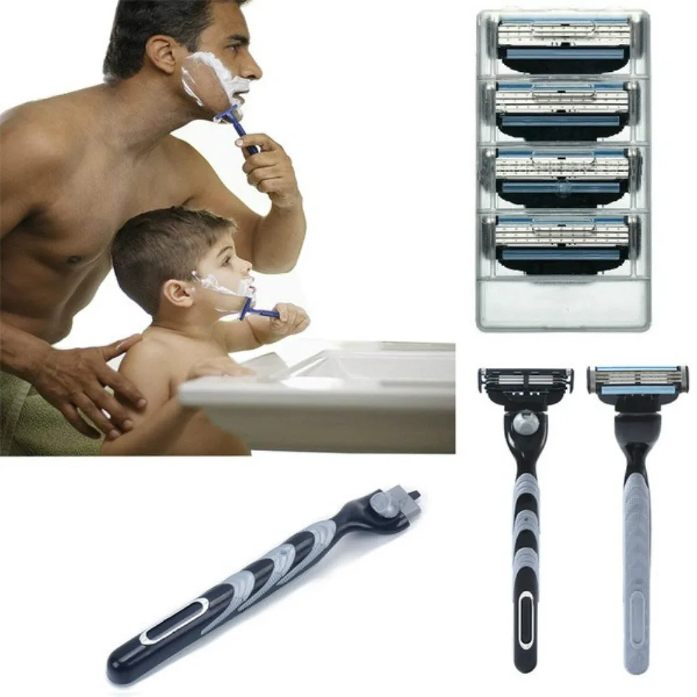 

Dropshipping Men 3 Layer Blade Men Face Shaving Razor Blades Mache 3 Razor Blades Fit Men Compatible for Gillette Holder 3 Layer