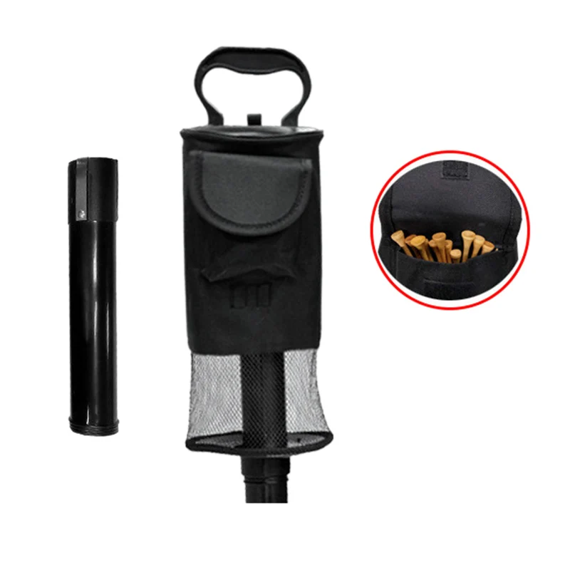 

Golf Net Bag Pick-Up Tube Easy To Disassemble Golf Ball Golfer Practice Training Collector Golf Accessories-Black
