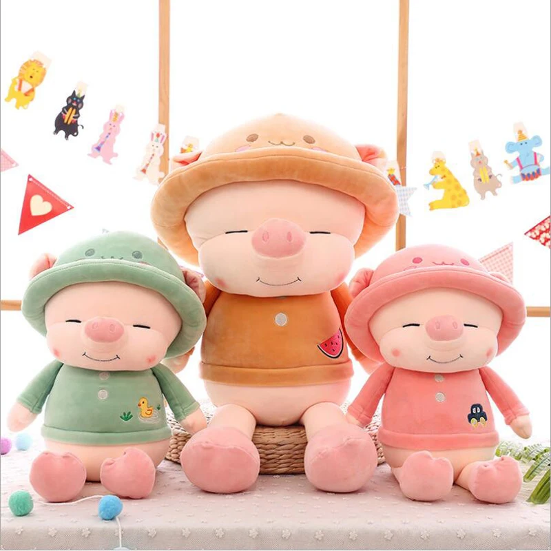 

New Style Cute Wearing Hat Pig Plush Toys Stuffed Animal Pig Plush Doll Toy Children Birthday & Christmas Gift