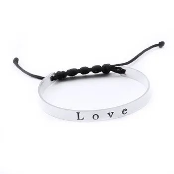 

GORGEOUS TALE New Hot Gold Color Charm Bracelets Romantic Love Letter Bracelets For Women Girls Tiny Adjustable BFF Jewelry