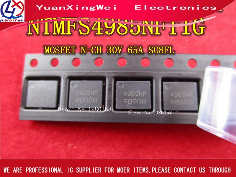 

10PCS/LOT NTMFS4985NFT1G NTMFS4985NF NTMFS4985 4985NF QFN8 MOSFET ic