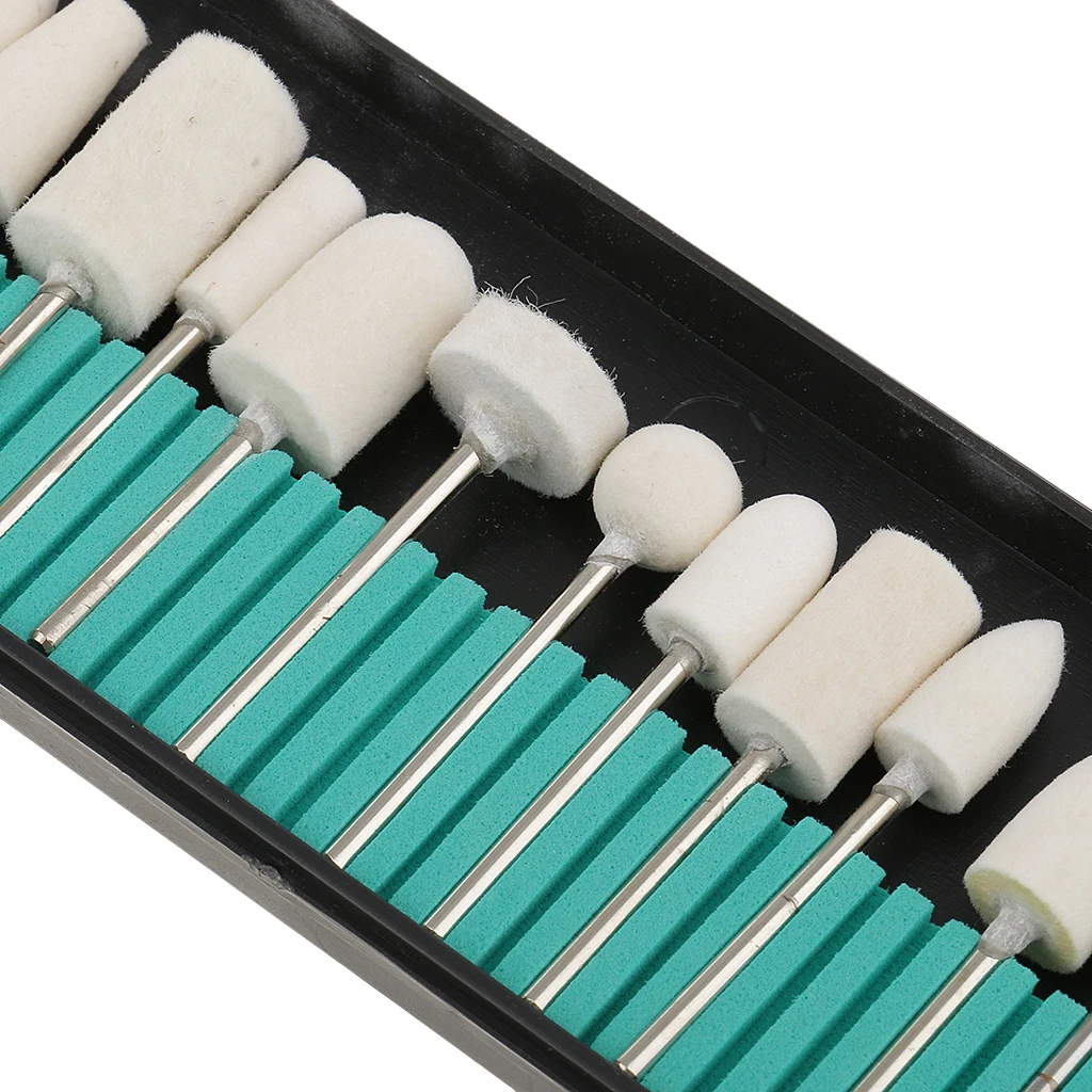 13pieces Nail Art Grinding Head Tools Ceramic Polishing Buffer Files Electric Drill Bits Polished Accessory Nail Art Tools