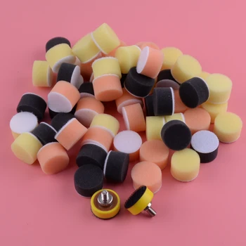 

DWCX 2pcs Car Polisher 1" 25mm M6 Backer Plate & 60pcs Mixed Sponge Buffing Polishing Pads