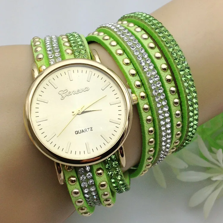 Relojes mujer 2015 известный бренд Geneva МОДНЫЕ ЖЕНСКИЕ НАРЯДНЫЕ часы длинный кожаный